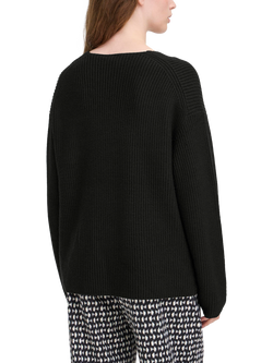 ICHI Chana V-Neck Jumper - view 2, Black
