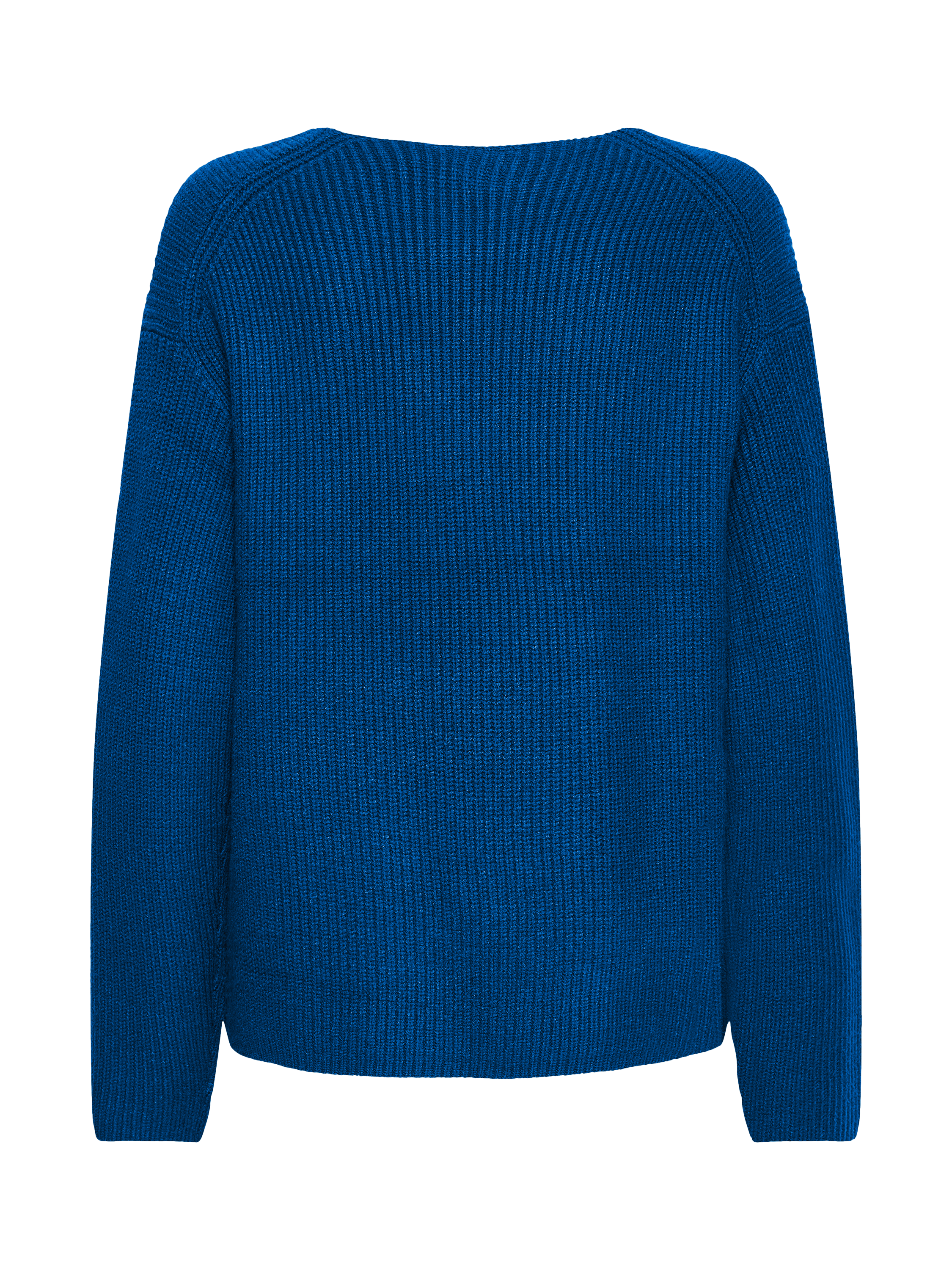 Product image 5 of 6, which shows ICHI Chana V-Neck Jumper, Navy Peony, XS