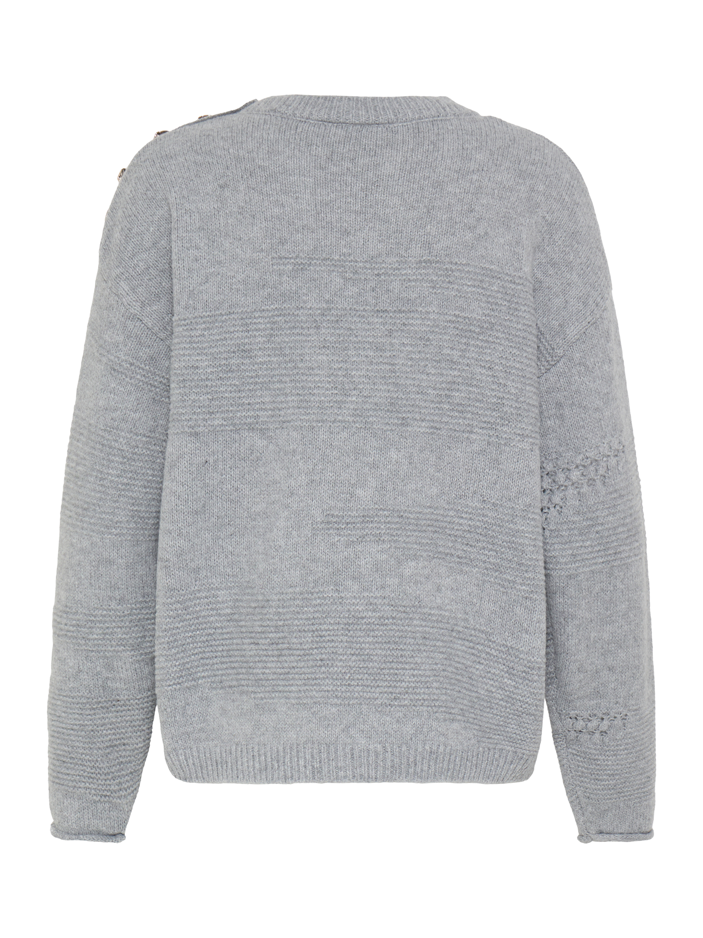 Product image 2 of 3, which shows ICHI Ihastra Jumper, Grey Melange, XS