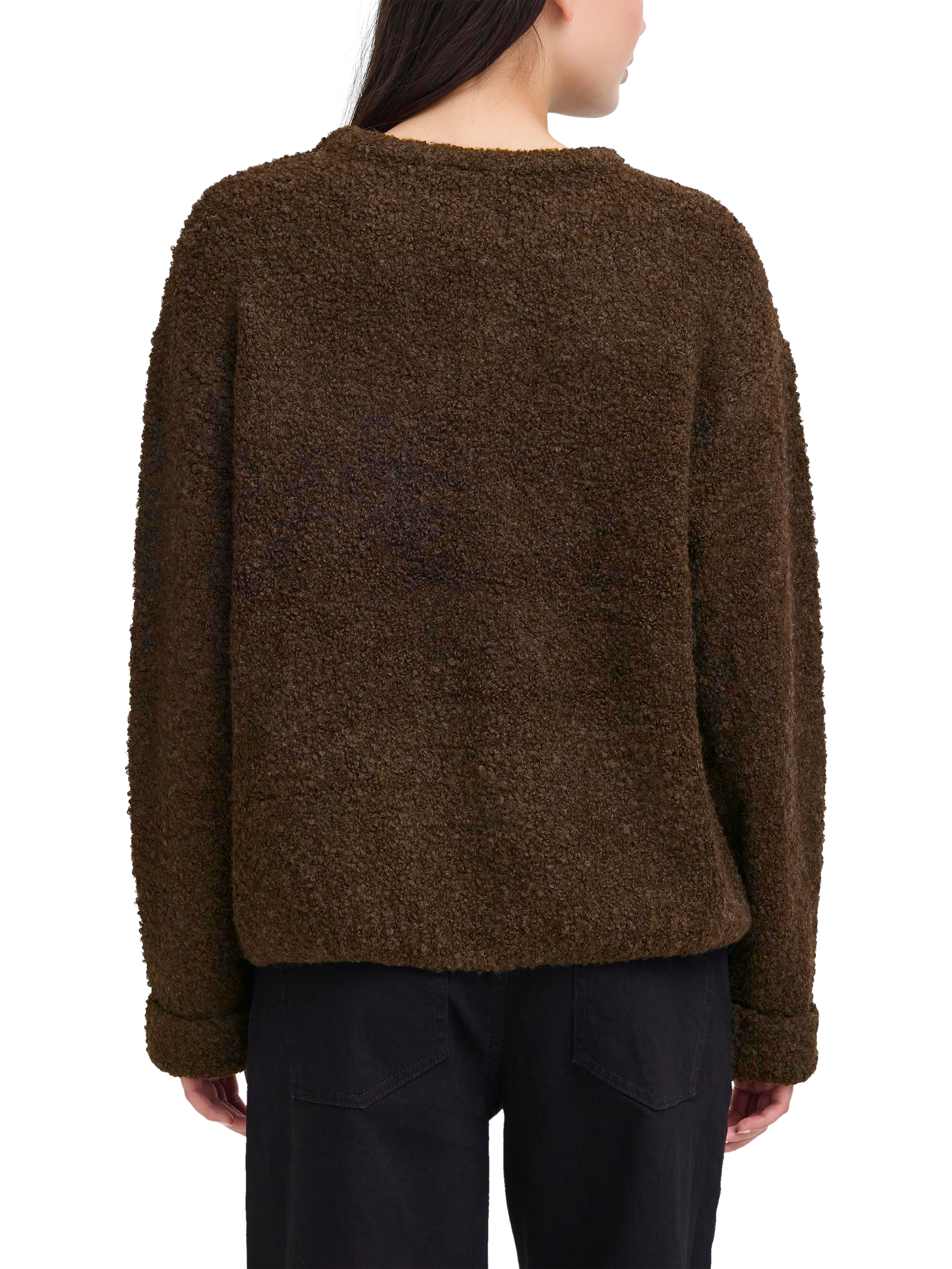 Product image 2 of 7, which shows ICHI Ihblarisa Jumper, Coffee Bean, XS