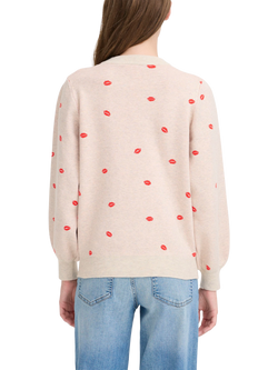 ICHI Ihbrielle Jumper, Oatmeal Melange - view 2, Oatmeal Melange