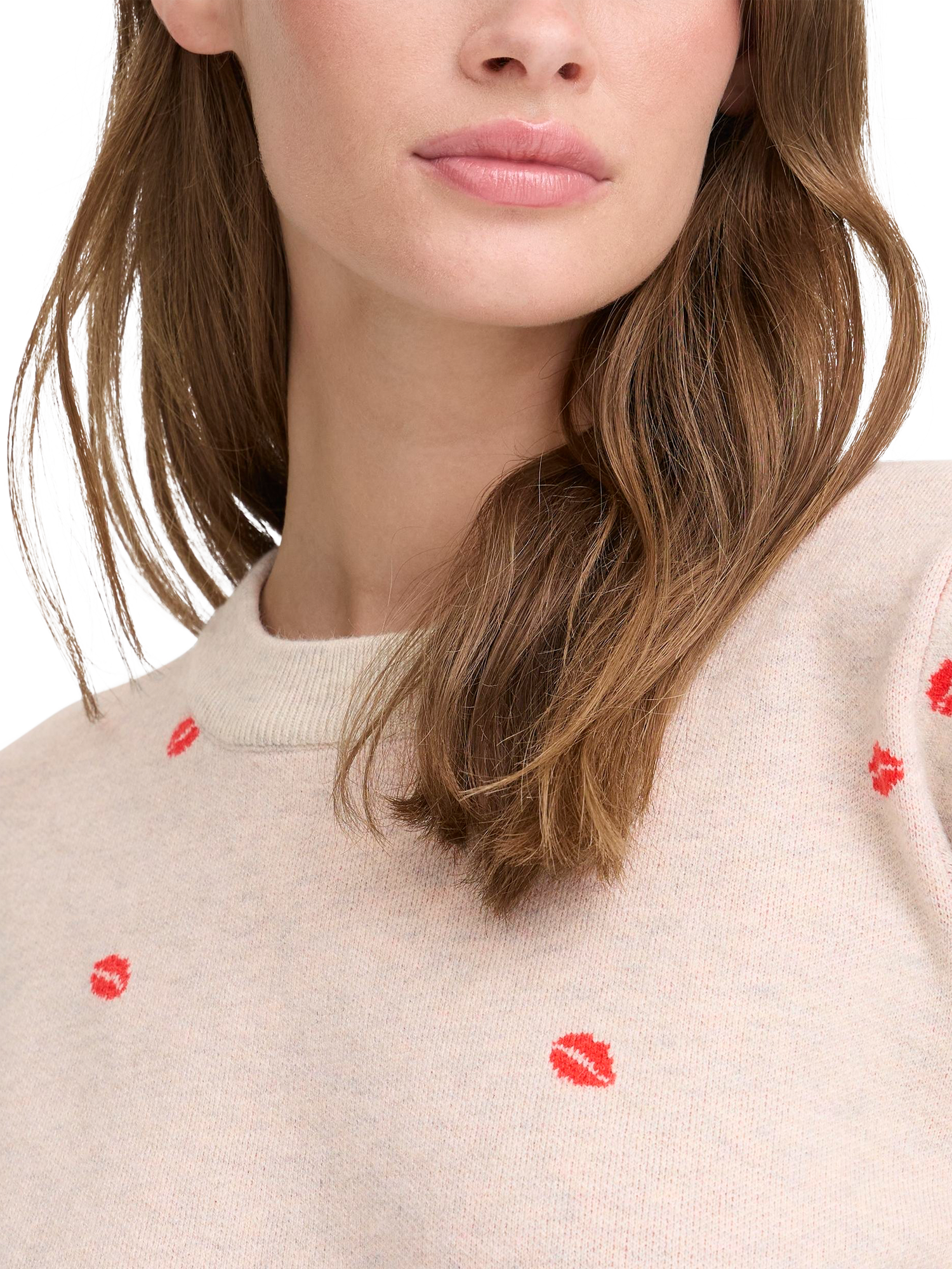 Product image 4 of 7, which shows ICHI Ihbrielle Jumper, Oatmeal Melange, XS