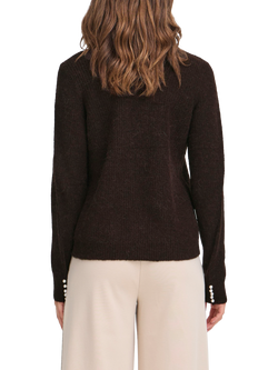 ICHI Kamara Crew Neck Jumper - view 2, Chocolate Torte