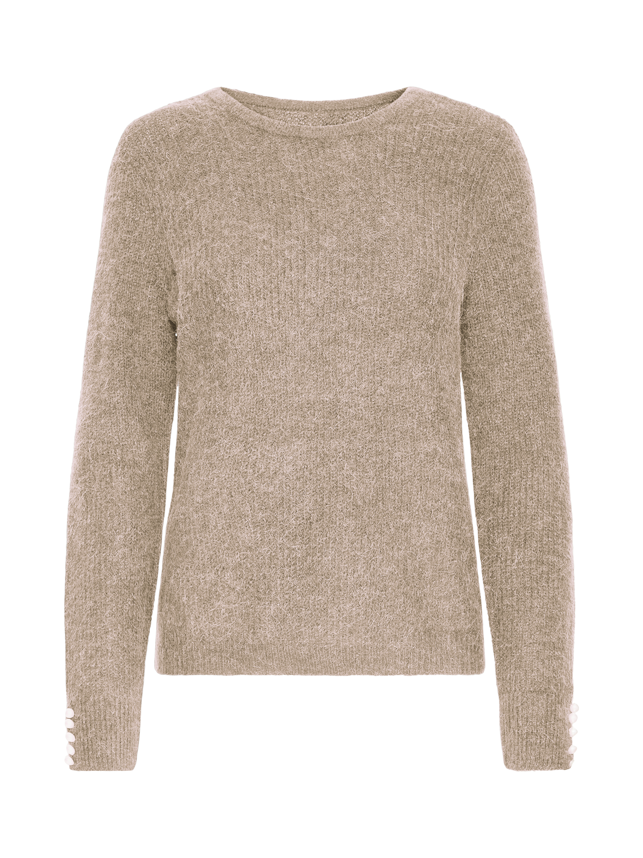 Product image 4 of 5, which shows ICHI Kamara Crew Neck Jumper, Fungi, XS