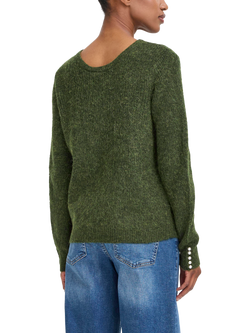 ICHI Kamara Embellished Cuff Jumper, Green - view 2, Green