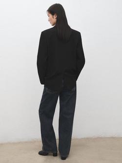 Mango Mila Single Button Blazer, Black - view 2, Black