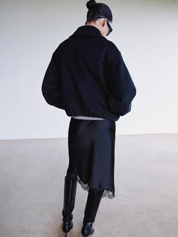 Mango Vik Wool Blend Jacket, Navy - view 2, Navy