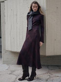 Mango Alegra Snake Print Midi Dress, Dark Red, Dark Red