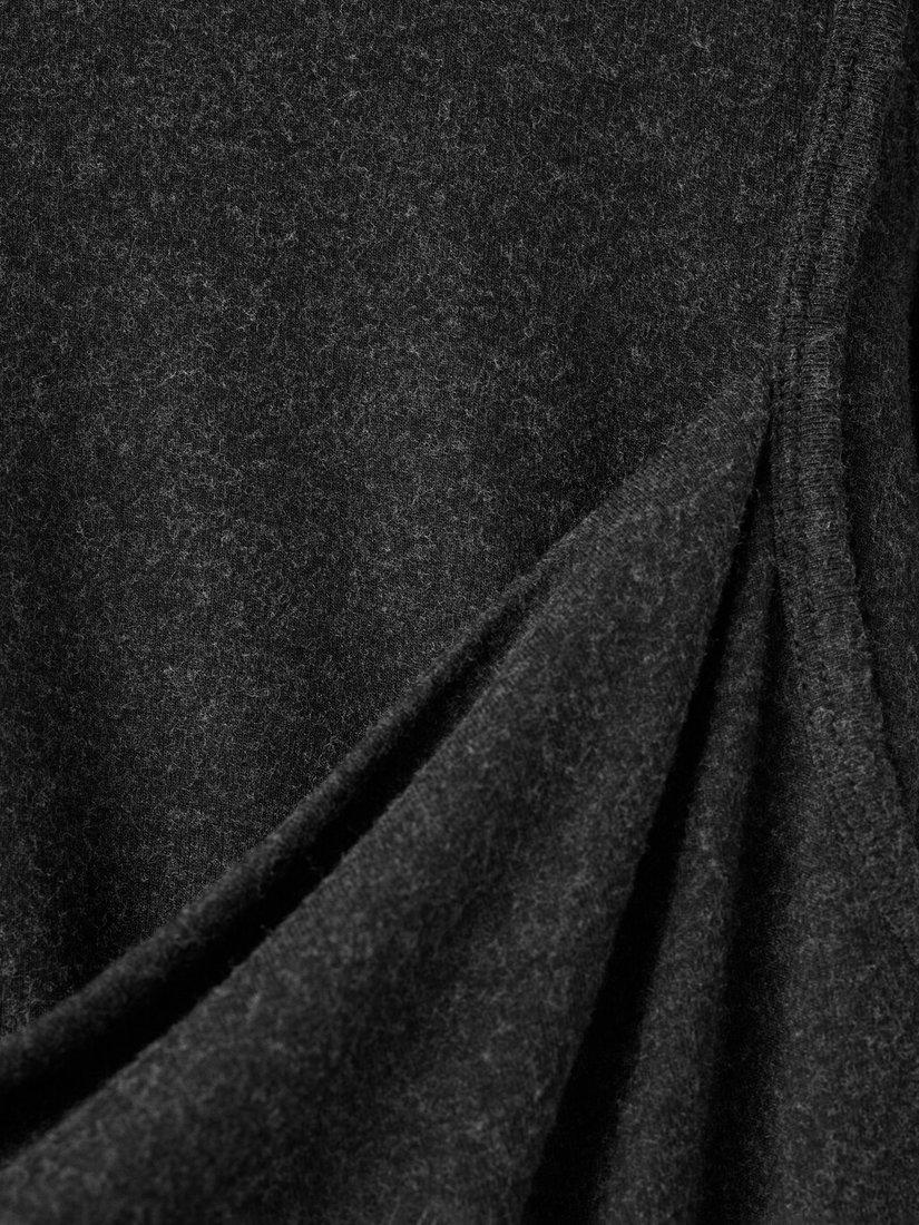 Product image 6 of 6, which shows Mango Nilo Draped Maxi Dress, Dark Grey, 10