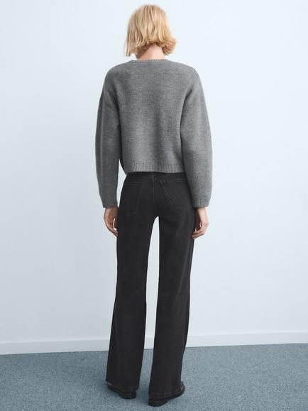 Mango Danila High Rise Wide Leg Jeans - view 2, Grey
