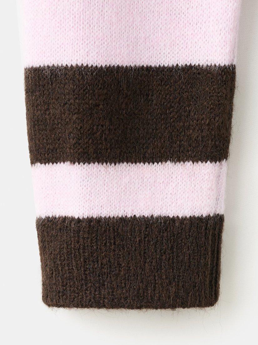Product image 4 of 6, which shows Mango Arbol Stripe Jumper, Pink, L