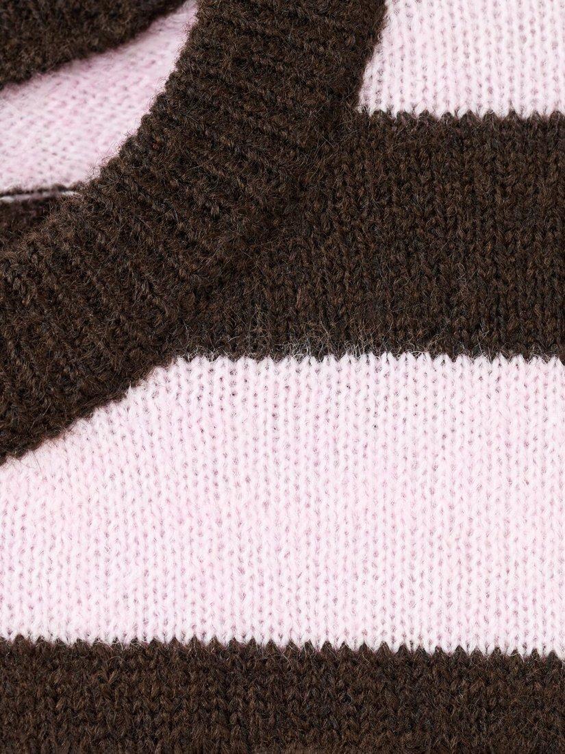 Product image 6 of 6, which shows Mango Arbol Stripe Jumper, Pink, L