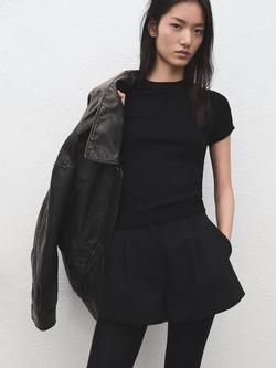 Mango Basic Short Sleeve Jumper, Black