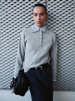 Mango Nepo Polo Neck Jumper, Pastel Grey, Pastel Grey