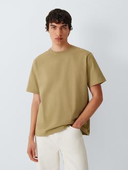 John Lewis J. Lewis The Heavyweight Organic Cotton T-Shirt, Light Olive, Light Olive