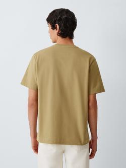 John Lewis J. Lewis The Heavyweight Organic Cotton T-Shirt, Light Olive - view 2, Light Olive