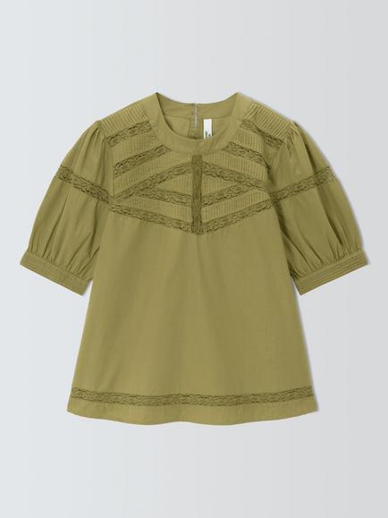 AND/OR Martha Lace Top, Khaki