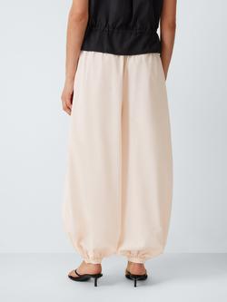 John Lewis Drawstring Waist Balloon Trousers, Light Pink - view 2, Light Pink