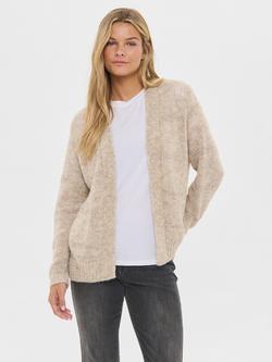 Saint Tropez Norali Textured Open Neck Cardigan, Seedpearl Melange, Seedpearl Melange