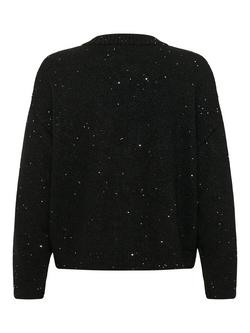 Saint Tropez Nova Crew Neck Embellished Cardigan - view 2, Black