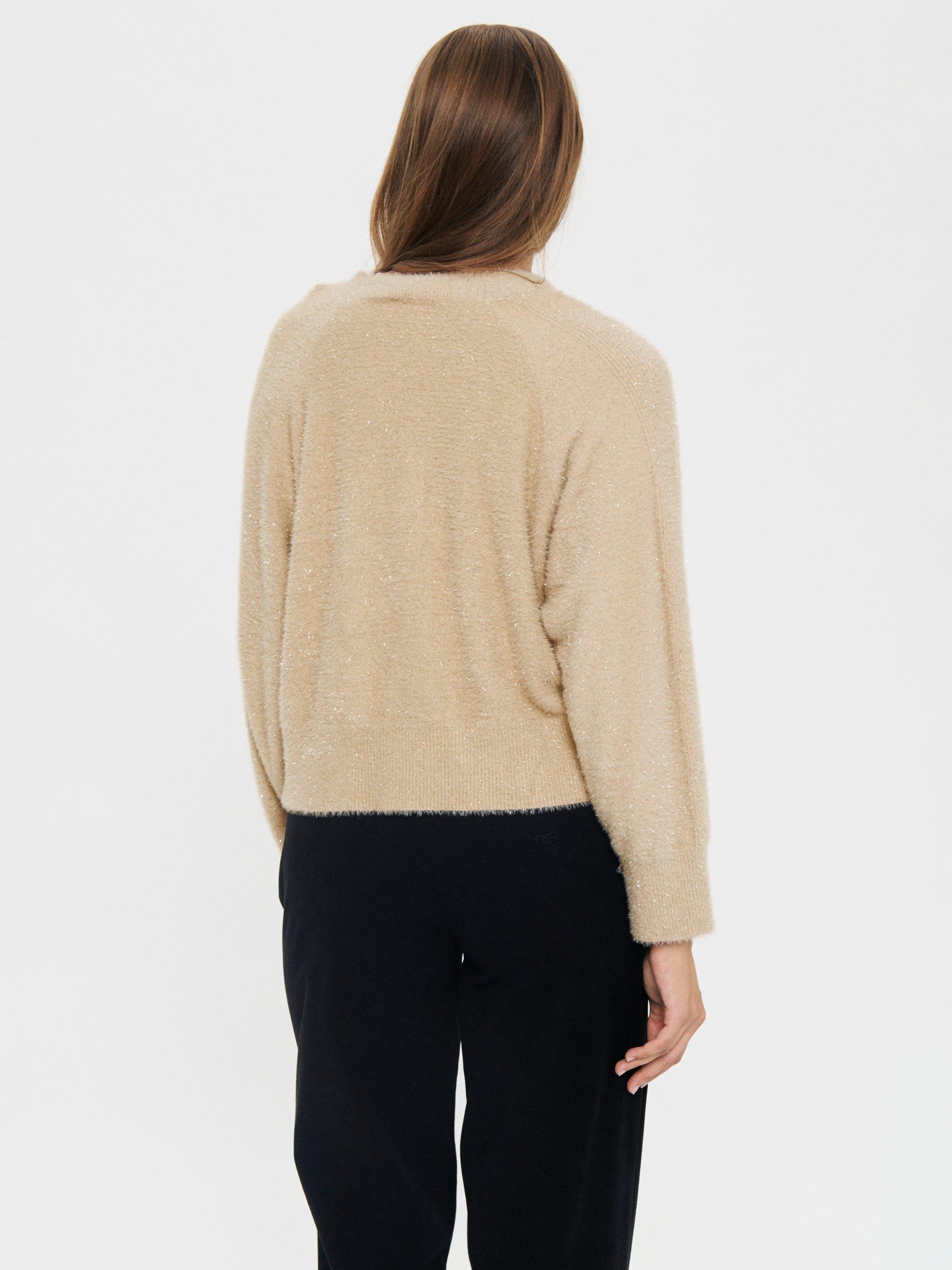 Product image 2 of 6, which shows Saint Tropez Nusha Shimmer Cardigan, Bleached Sand, XS