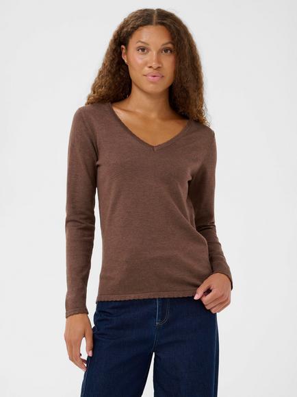 Saint Tropez Mila Scallop Trim Jumper, Fondue Fudge Melange