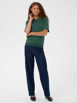 Saint Tropez Mila Short Sleeve Collar Jumper, June Bug Melange