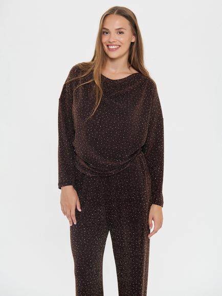 Saint Tropez Noella Shimmer Top, Fudge, Fudge