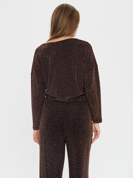 Saint Tropez Noella Shimmer Top, Fudge - view 2, Fudge