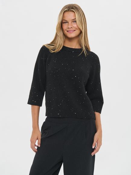 Saint Tropez Nova Shimmer Jumper, Black