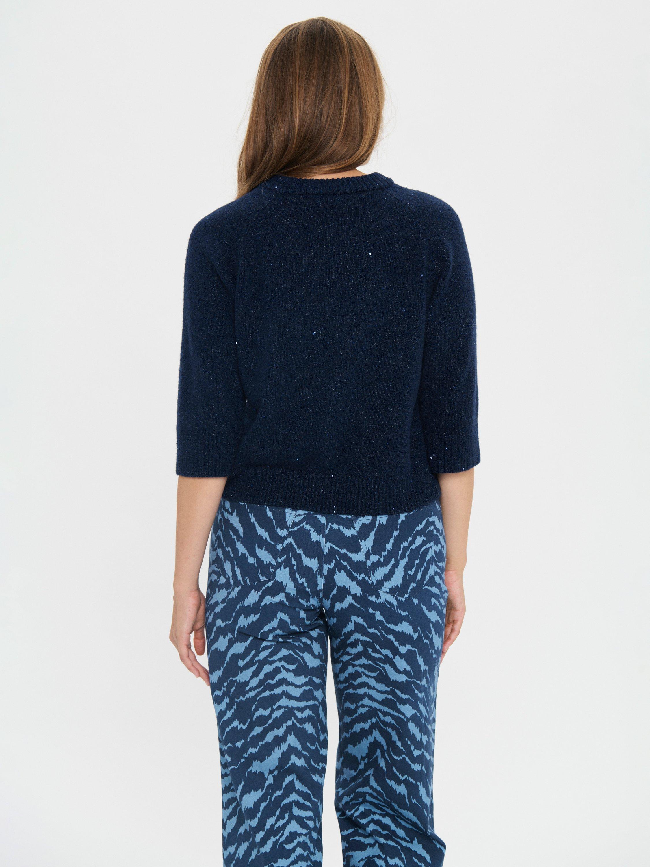 Product image 2 of 6, which shows Saint Tropez Nova Shimmer Jumper, Night Sky, XS