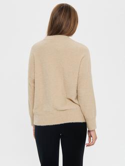 Saint Tropez Nusha Crew Neck Shimmer Jumper, Bleached Sand - view 2, Bleached Sand
