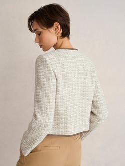 Hobbs Carey Tweed Jacket, Camel/Ivory - view 2, Camel/Ivory