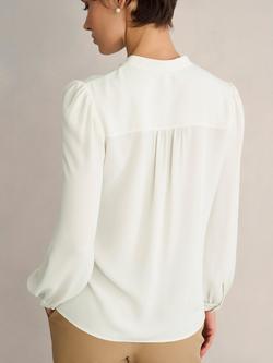 Hobbs Dominica Lace Trim Shirt, Ivory - view 2, Ivory