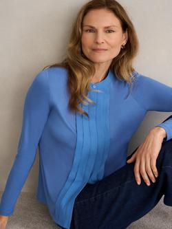 Hobbs Tiana Pleat Front Top, Thistle Blue, Thistle Blue