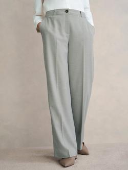 Hobbs Ellie Houndstooth Wide Leg Trousers, Camel/Multi - view 2, Camel/Multi