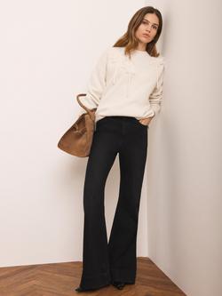 Mint Velvet Flower Detail Jumper, Natural Cream, Natural Cream