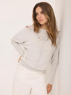 Mint Velvet Whipstitch Detail Jumper, Grey, Grey