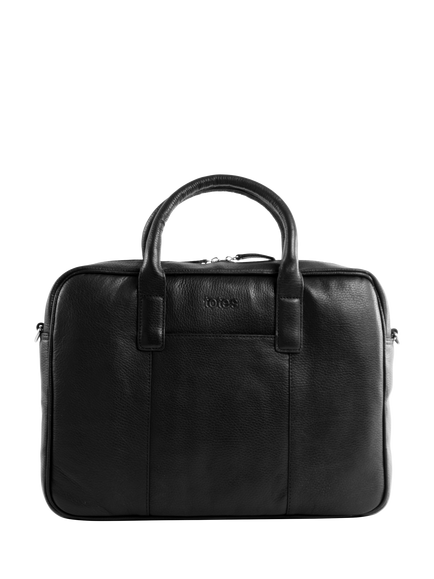 totes Leather Laptop Bag, Black