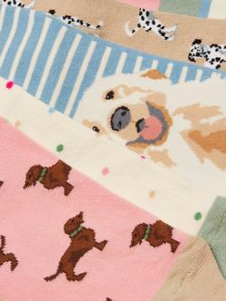 Joules Everyday Dogs Socks, Pack of 5, Multi - view 2, Multi