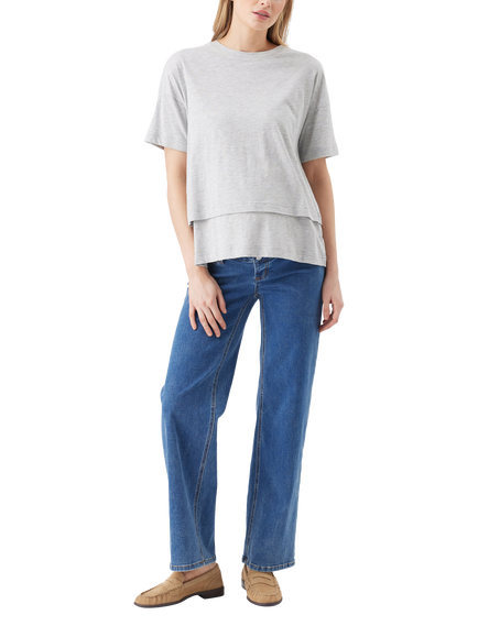 Ripe Claud Nursing T-Shirt, Grey Marl
