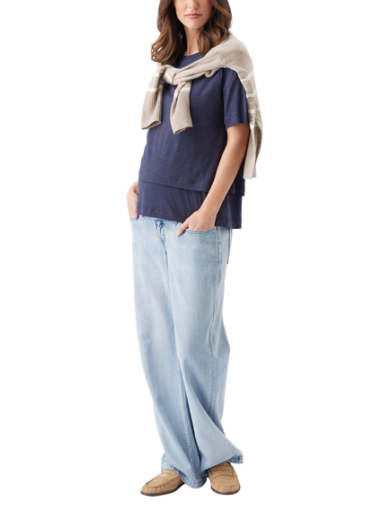 Ripe Claud Nursing T-Shirt - view 2, Indigo