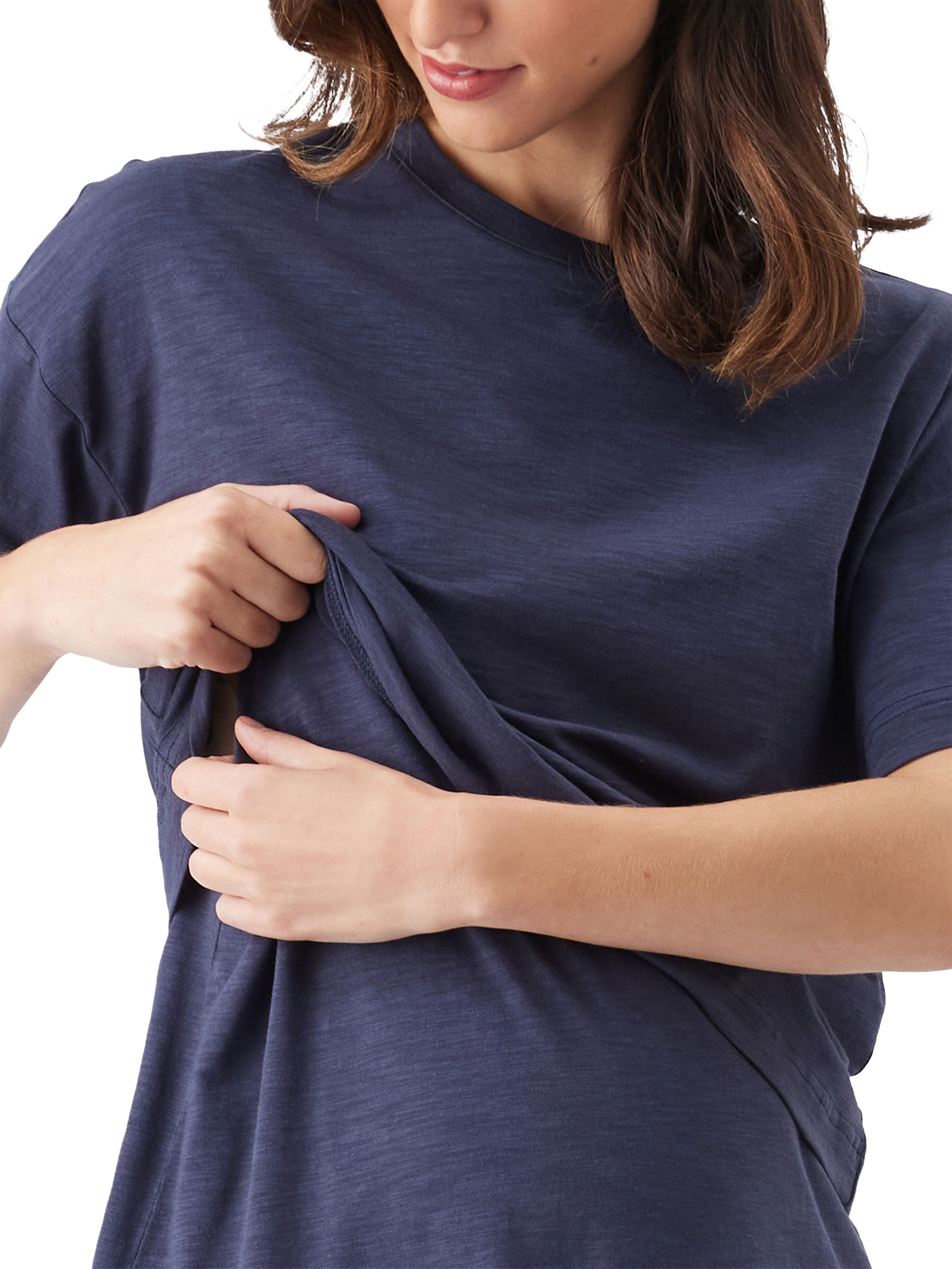 Product image 5 of 7, which shows Ripe Claud Nursing T-Shirt, Indigo, XS