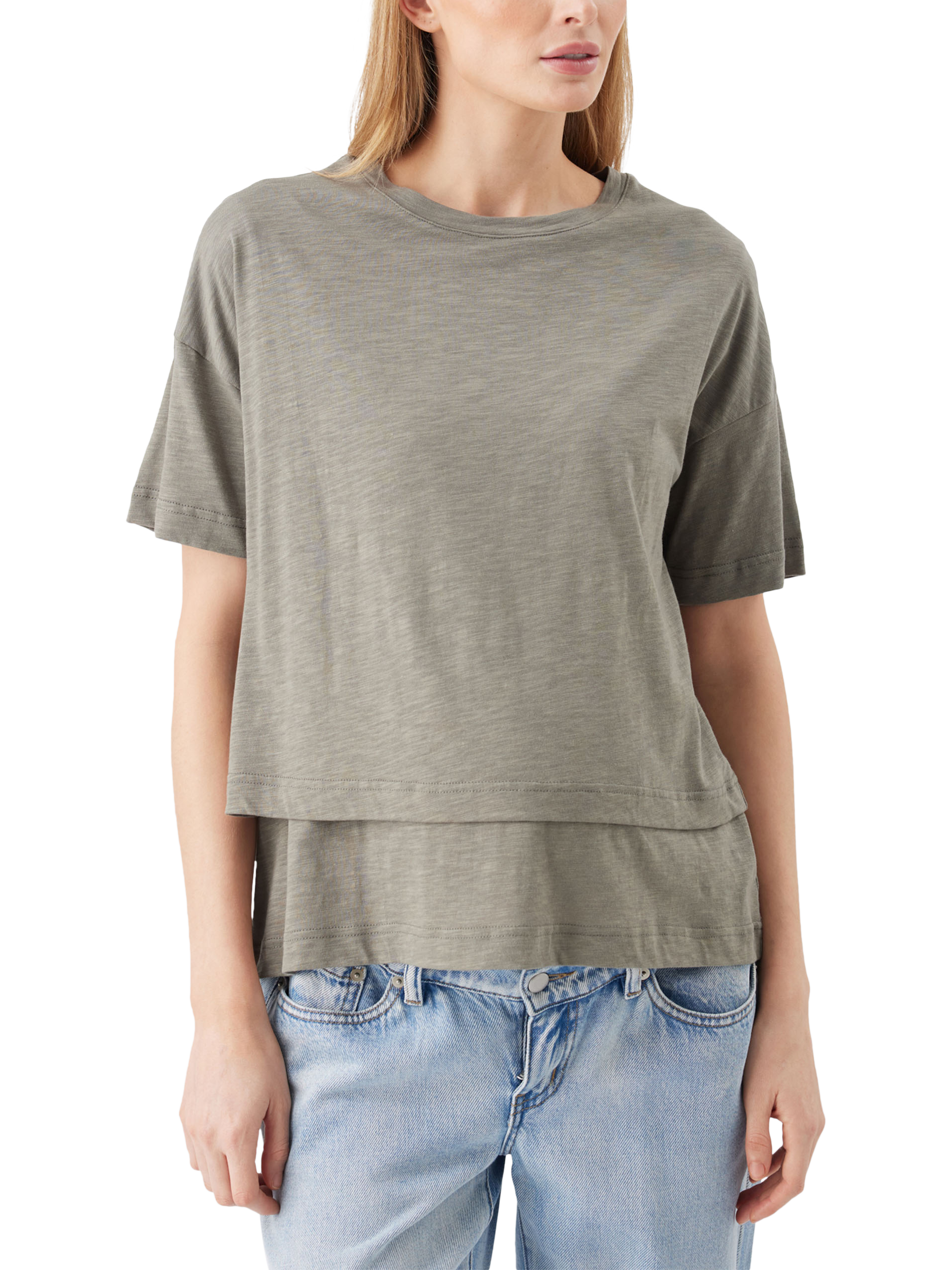 Product image 2 of 5, which shows Ripe Claud Nursing T-Shirt, Moss, XS