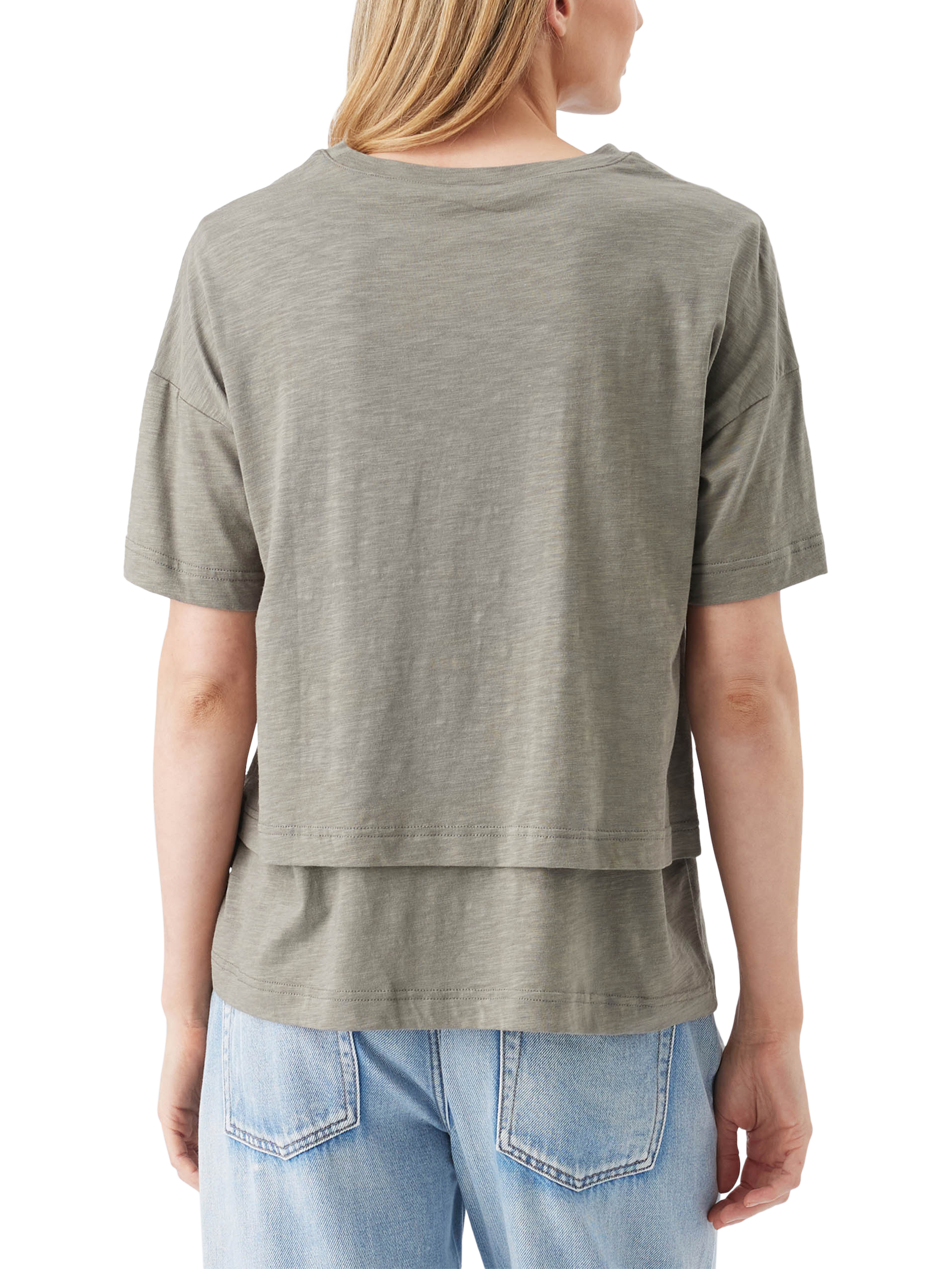 Product image 4 of 5, which shows Ripe Claud Nursing T-Shirt, Moss, XS