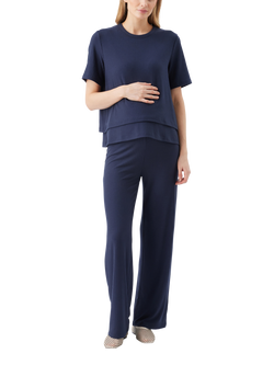 Ripe Mike Ribbed Nursing Top, Navy, Navy