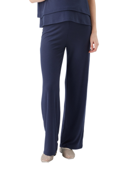 Ripe Cindy Ribbed Maternity Trousers, Black - view 2, Navy