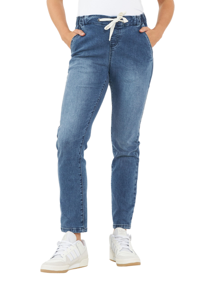 Ripe Denim Maternity Joggers, Blue, Blue