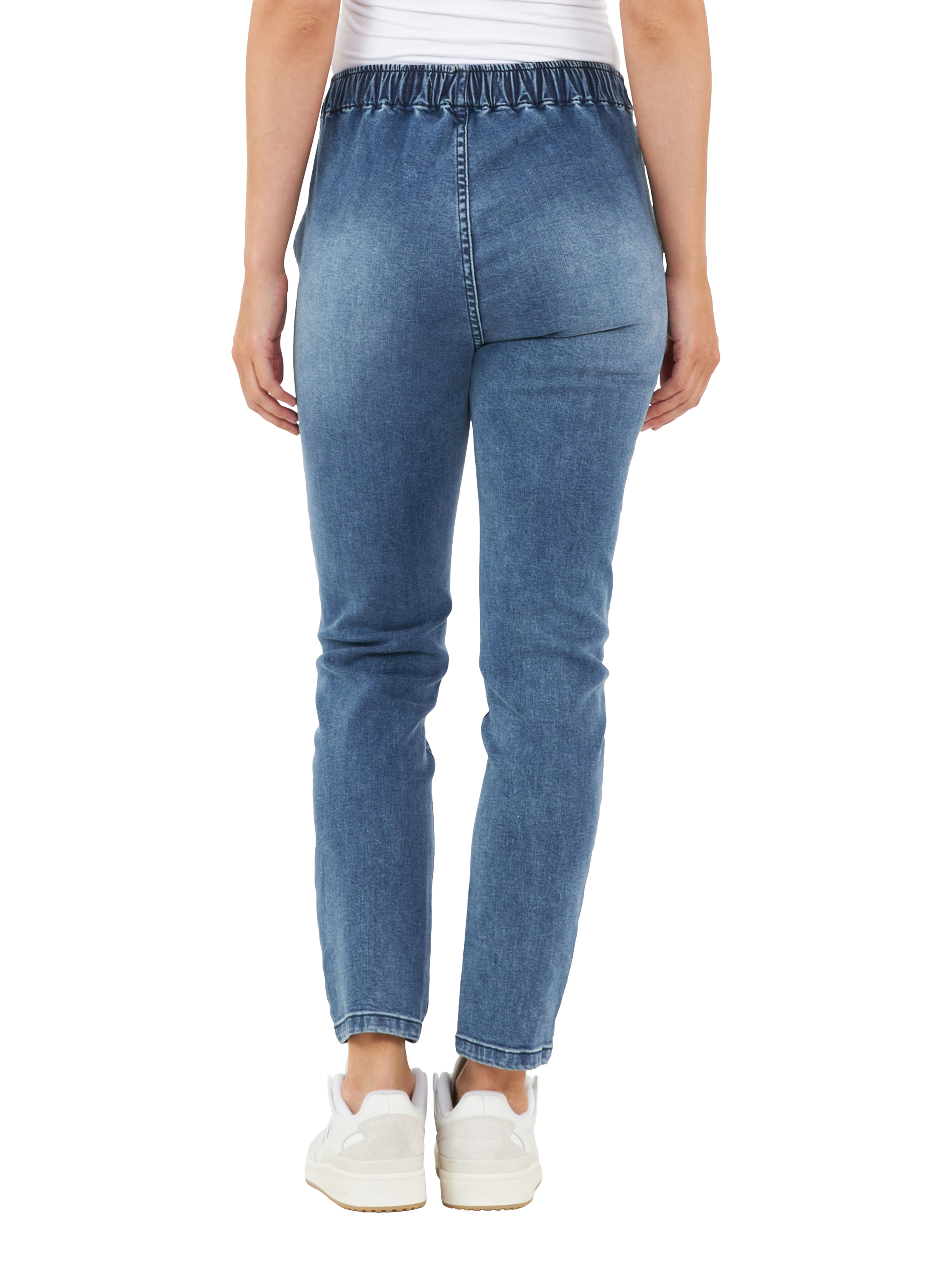 Product image 4 of 6, which shows Ripe Denim Maternity Joggers, Blue, XS