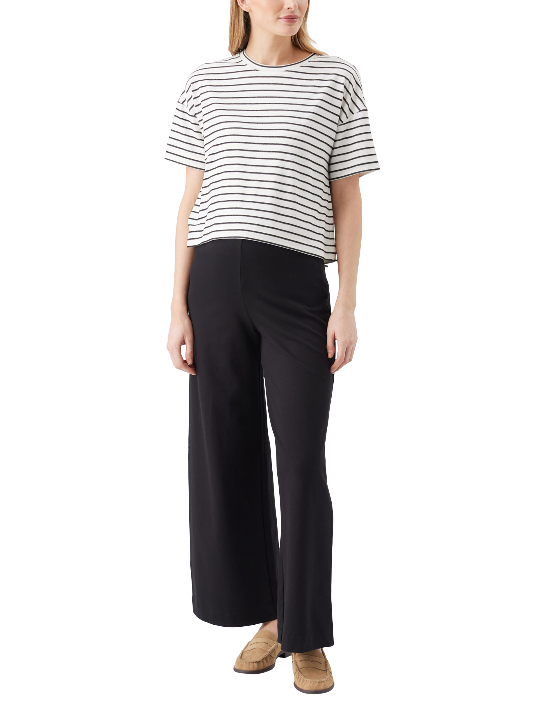 Product image 1 of 6, which shows Ripe Isha Wide Leg Trousers, Black, XS